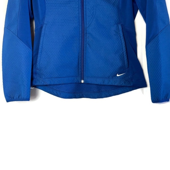 Nike Womens Sphere Pro Soft Shell Running Jacket Blue with Yellow Accents Small - Picture 7 of 16